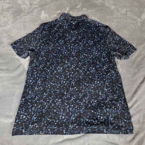 7 Diamonds Colin 4 Way Stretch Polo Shirt Mens XL Performance Dyed Blue - Picture 7 of 9